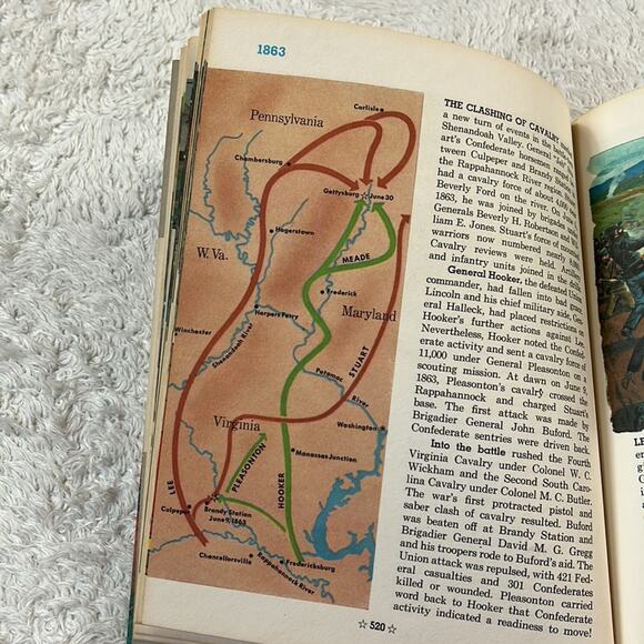 Vtg Pictorial Encyclopedia of American History 2 and 7 - 1861-1865 and 1734-1783 - Picture 15 of 16